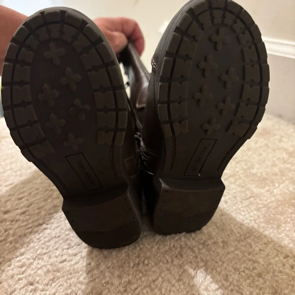 Stride Rite Brown Valerie Knee Length Leather-Like Boots Size 9